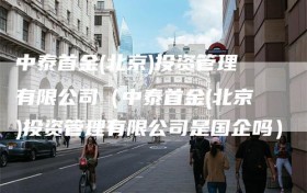 中泰首金(北京)投资管理有限公司（中泰首金(北京)投资管理有限公司是国企吗）