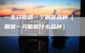 一生只做精一个期货品种（期货一万能做什么品种）