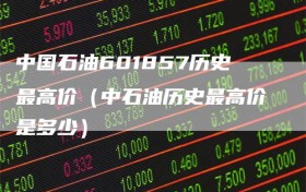 中国石油601857历史最高价（中石油历史最高价是多少）