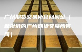 广州期货交易所官网网址（新批准的广州期货交易所官网）