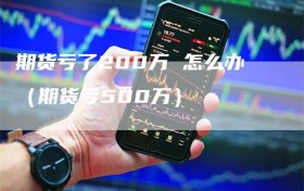 期货亏了200万 怎么办（期货亏500万）