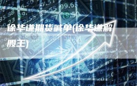 徐华谦期货喊单(徐华谦解股王)