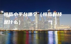 恒指小平台哪个（恒指科技是什么）