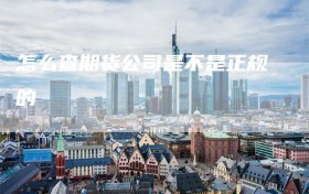 怎么查期货公司是不是正规的
