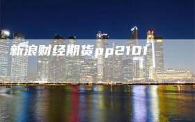 新浪财经期货pp2101