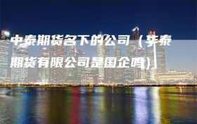 中泰期货名下的公司（华泰期货有限公司是国企吗）