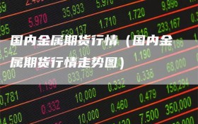 国内金属期货行情（国内金属期货行情走势图）