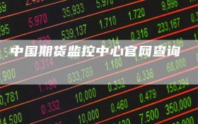 中国期货监控中心官网查询
