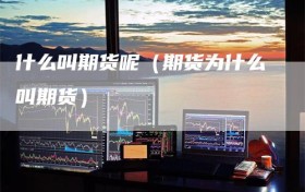 什么叫期货呢（期货为什么叫期货）