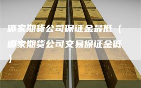哪家期货公司保证金最低（哪家期货公司交易保证金低）