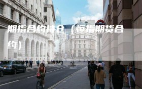 期指合约持仓（恒指期货合约）