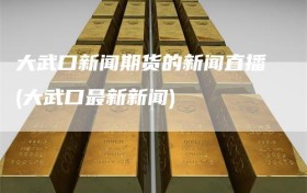 大武口新闻期货的新闻直播(大武口最新新闻)