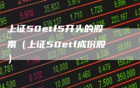 上证50etf5开头的股票（上证50etf成份股）