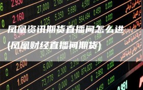 凤凰资讯期货直播间怎么进(凤凰财经直播间期货)