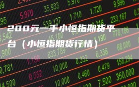 200元一手小恒指期货平台（小恒指期货行情）