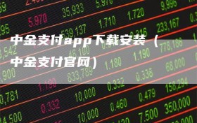 中金支付app下载安装（中金支付官网）