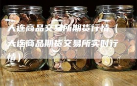 大连商品交易所期货行情（大连商品期货交易所实时行情）
