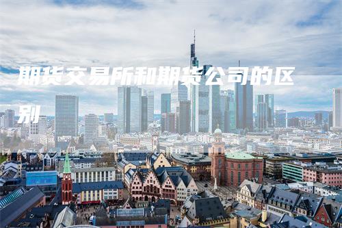 期货交易所和期货公司的区别