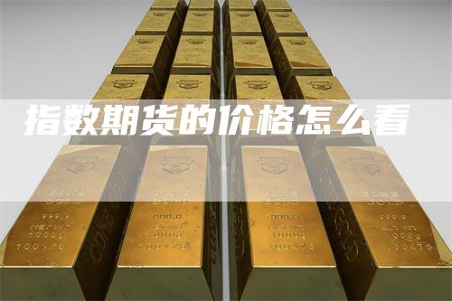 指数期货的价格怎么看
