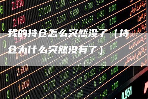 我的持仓怎么突然没了（持仓为什么突然没有了）