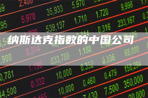 纳斯达克指数的中国公司