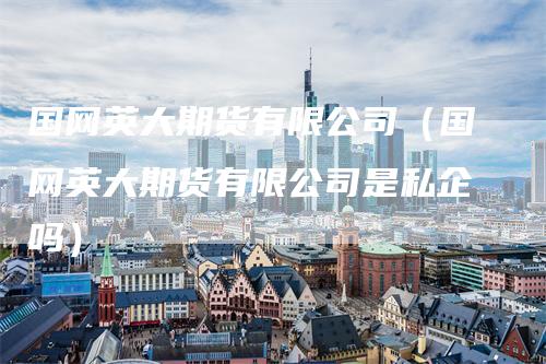 国网英大期货有限公司(国网英大期货有限公司是私企吗)