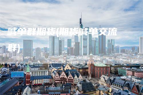 喊单群期货(期货喊单交流群)