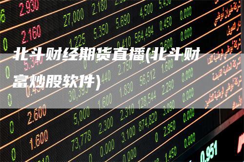 北斗财经期货直播(北斗财富炒股软件)