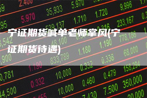 宁证期货喊单老师掌风(宁证期货待遇)