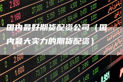 国内最好期货配资公司(国内最大实力的期货配资)