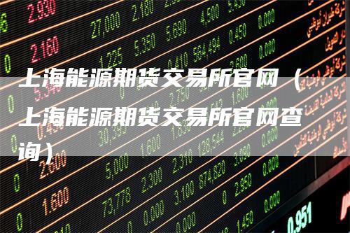上海能源期货交易所官网（上海能源期货交易所官网查询）