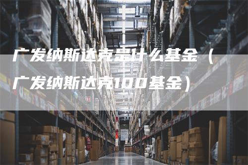广发纳斯达克是什么基金（广发纳斯达克100基金）