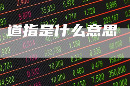 道指是什么意思