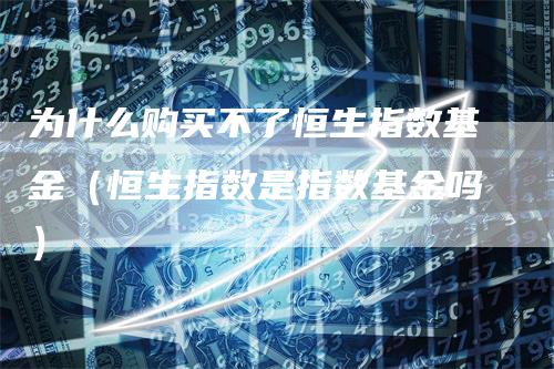为什么购买不了恒生指数基金（恒生指数是指数基金吗）
