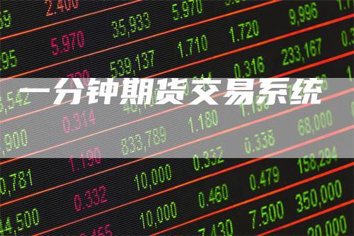 一分钟期货交易系统