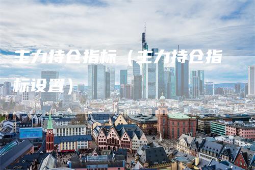 主力持仓指标（主力持仓指标设置）