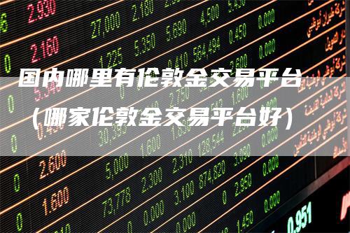 国内哪里有伦敦金交易平台(哪家伦敦金交易平台好)