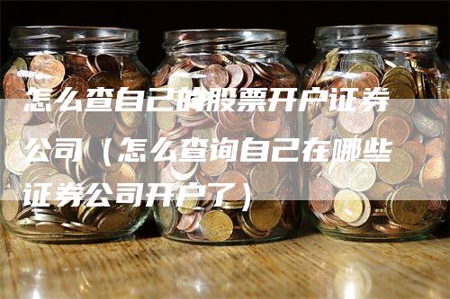怎么查自己的股票开户证券公司（怎么查询自己在哪些证券公司开户了）