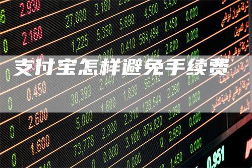 支付宝怎样避免手续费