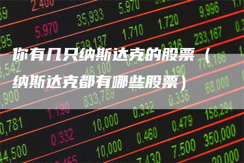 你有几只纳斯达克的股票（纳斯达克都有哪些股票）
