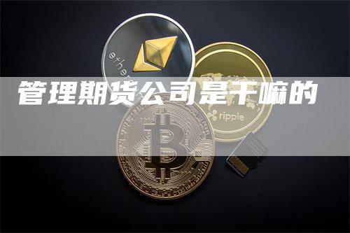 管理期货公司是干嘛的