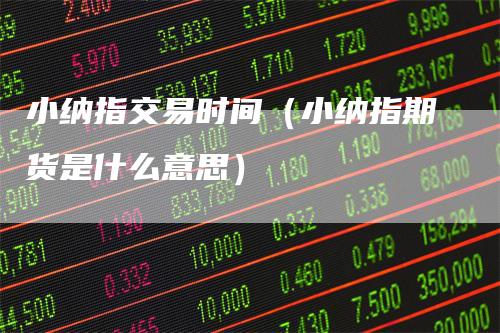 小纳指交易时间（小纳指期货是什么意思）