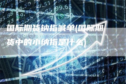 国际期货钠指喊单(国际期货中的小纳指是什么)