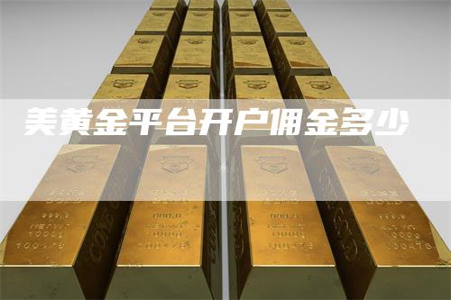 美黄金平台开户佣金多少