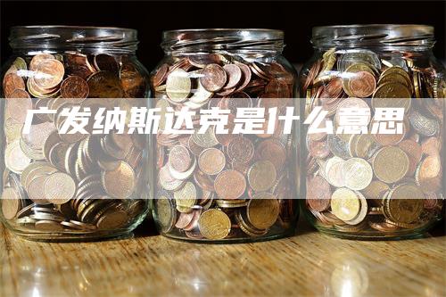 广发纳斯达克是什么意思