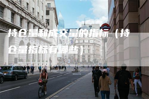 持仓量和成交量的指标（持仓量指标有哪些）