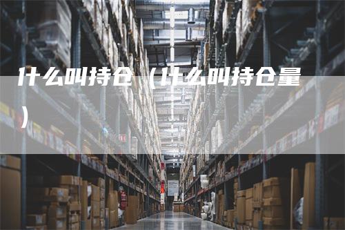 什么叫持仓（什么叫持仓量）