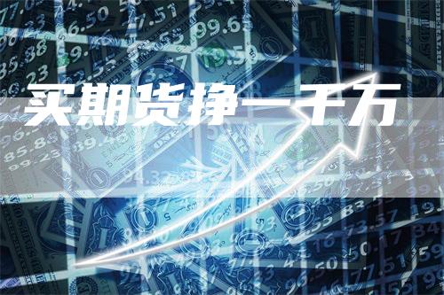 买期货挣一千万