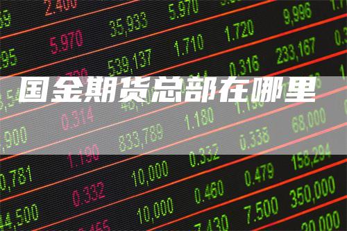 国金期货总部在哪里