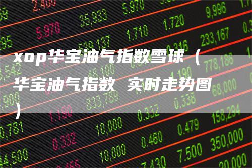 xop华宝油气指数雪球（华宝油气指数 实时走势图）